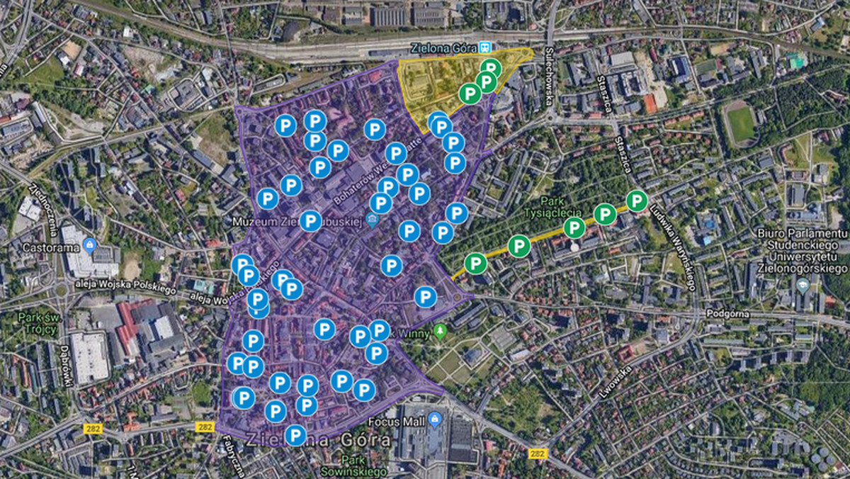 Strefa płatnego parkowania Zielona Góra - opłaty, parkowanie, niepełnosprawni, koperta, ile kosztuje, abonamenty