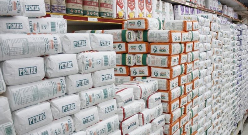 File image of maize flour stocked at a supermarket. KEBS suspends 17 maize flour brands over compliance and complaints from consumers