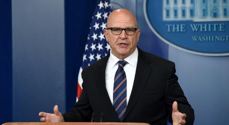 National Security Advisor H.R. McMaster briefs the media at the White House