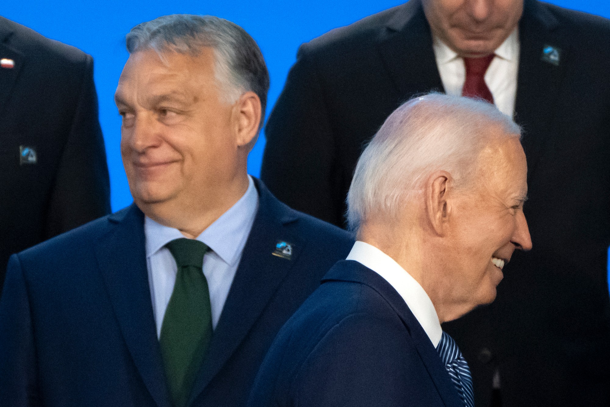 Maďarský premiér Viktor Orbán a prezident USA Biden vo Washingtone.