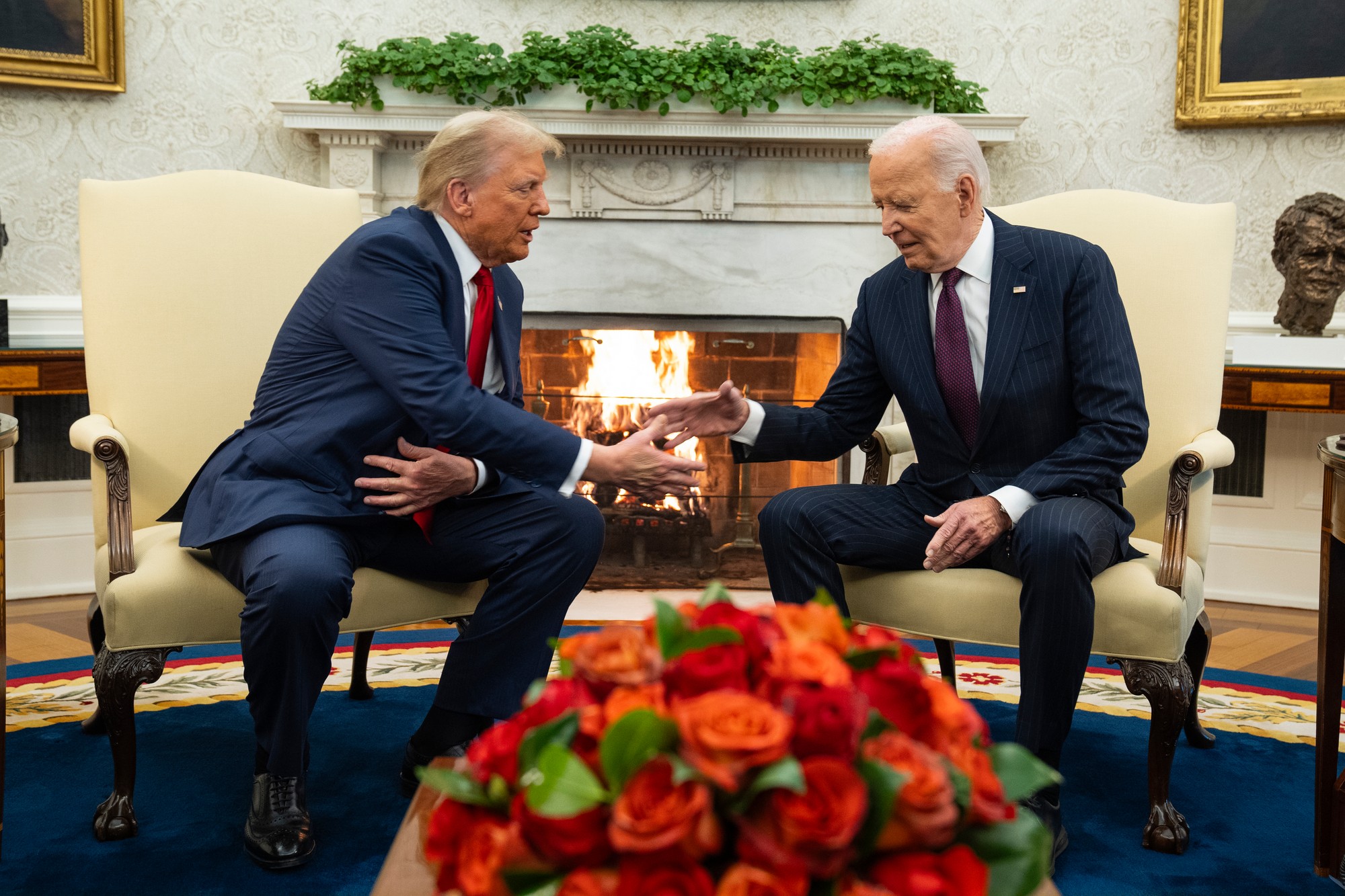 Úradujúci americký prezident Joe Biden a novozvolená hlava štátu Donald Trump.