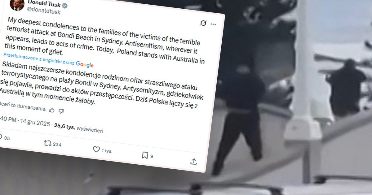 Donald Tusk zareagował na masakrę w Sydney. Jego wpis trafił do sieci