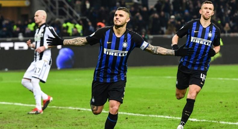 Argentine forward Mauro Icardi scored his 120th goal for Inter Milan.