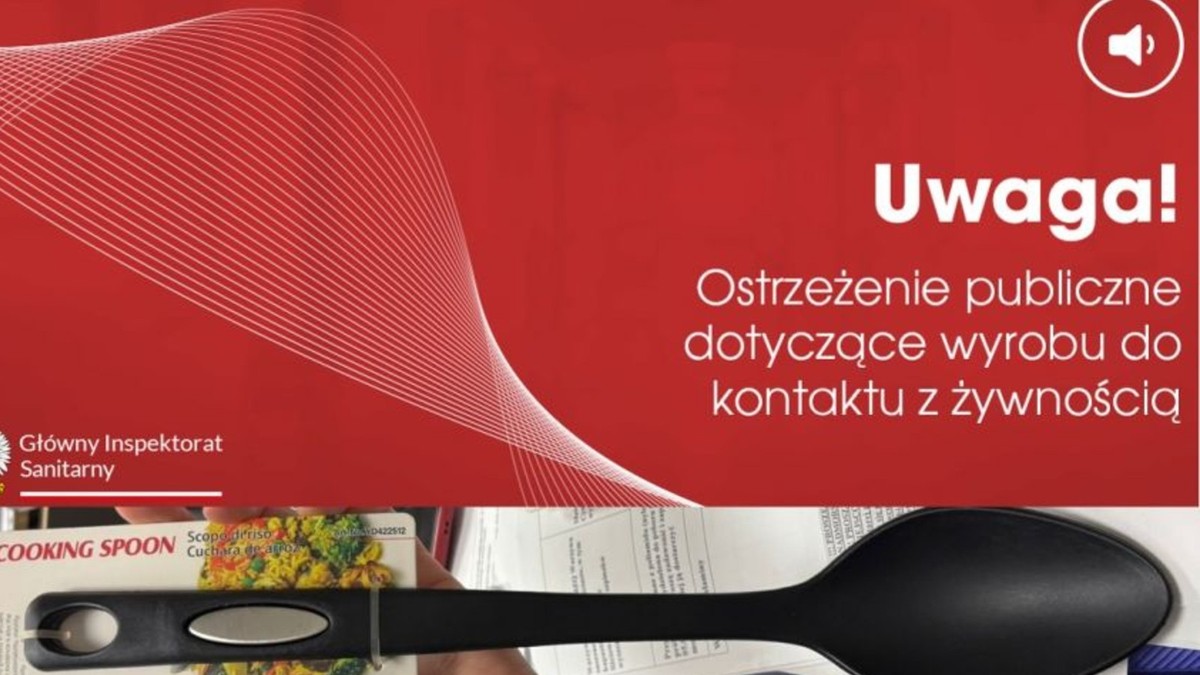 Jak ostrzega GIS, używanie tej łyżki do ryżu jest szkodliwe dla zdrowiae