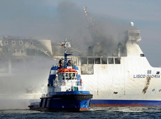 Wielki pożar promu Lisco Gloria na Bałtyku