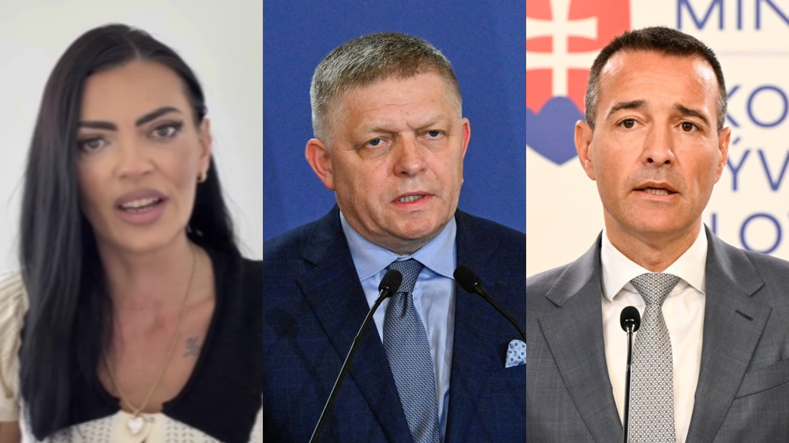 Monika Ostrihoňová, premiér Robert Fico a minister školstva, výskumu, vývoja a mládeže SR Tomáš Drucker.