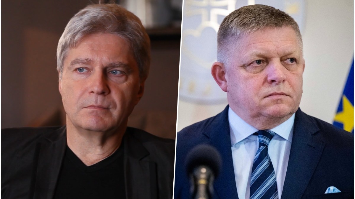 Štefan Skrúcaný a Robert Fico. 