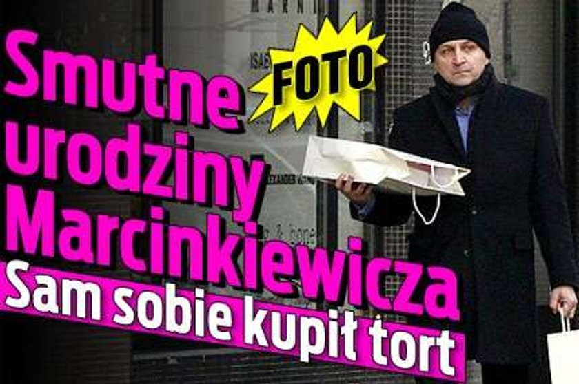 Smutne urodziny Marcinkiewicza. Sam sobie kupił tort