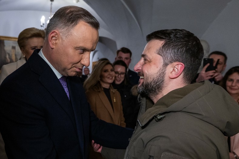 Andrzej Duda i Wołodymyr Zełenski