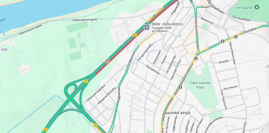 Mesto sudara i gde se stvaraju gužve