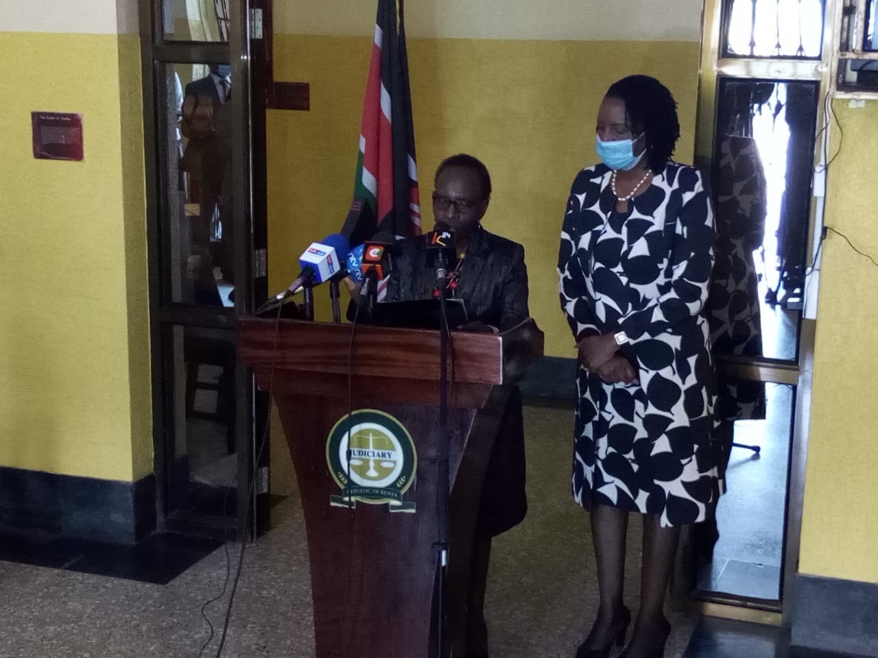 New Auditor General Nancy Gathungu as she took the oath of office on July 17, 2020