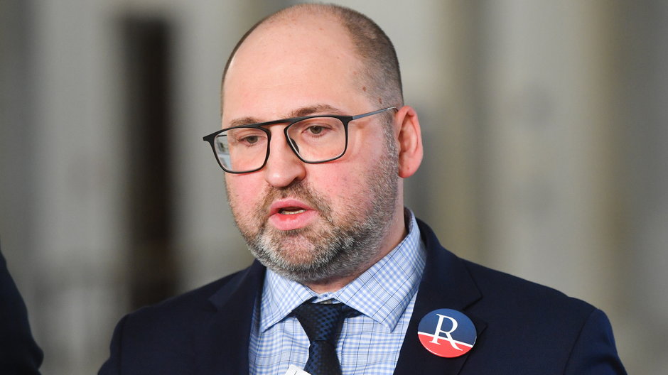 Adam Bielan, polityk partii Republikanie. 31 stycznia 2023 r.