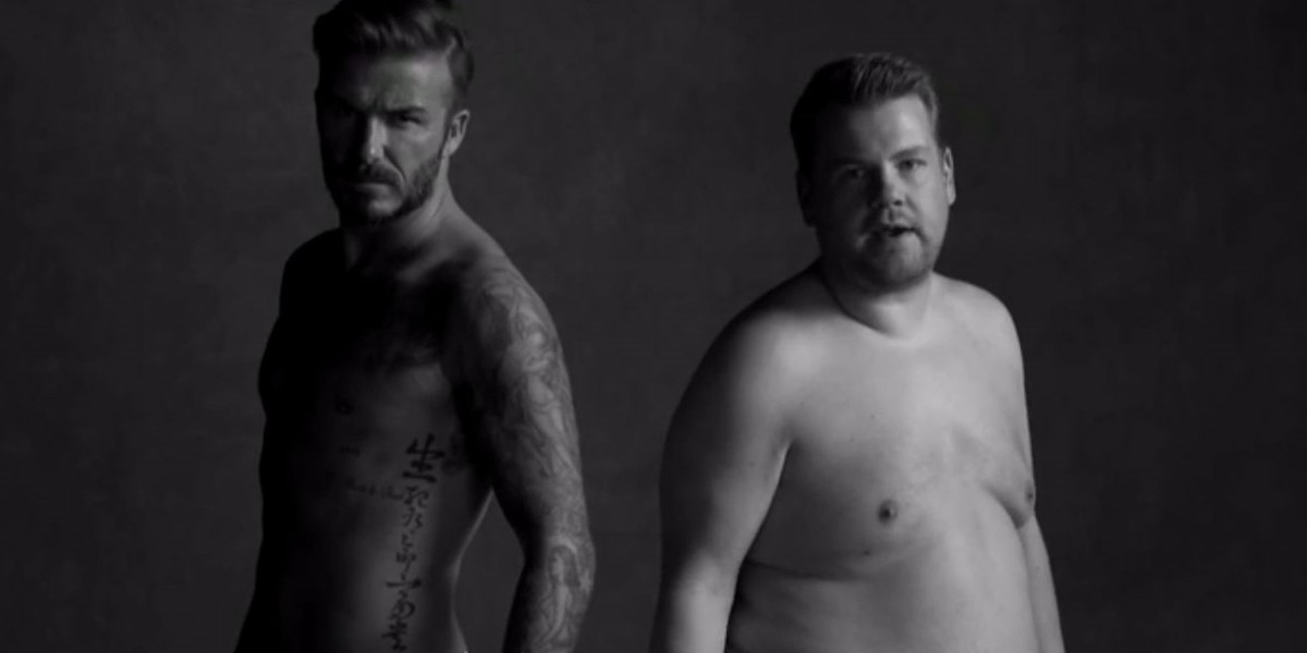 David Beckham i James Carden w fałszywej reklamie bielizny. Wideo!