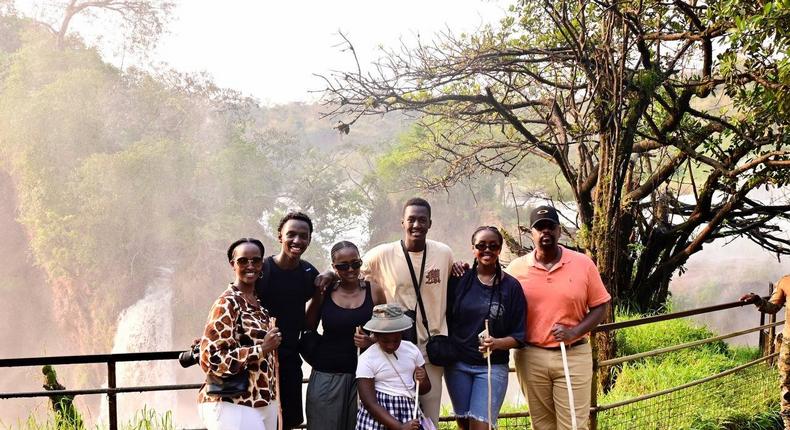 Gen. Muhoozi Kainerugaba traveled with his family to Murchison Falls National Park for festive season celebrations.