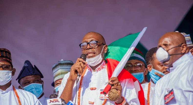 Osagie Ize-Iyamu insists the election was not free and fair as widely-believed [Twitter/@PastorIzeIyamu]
