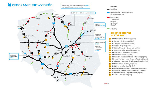 Program budowy dróg [mapa]