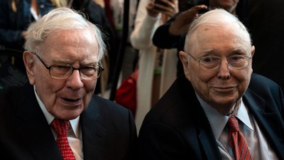 Warren Buffett and Charlie Munger hold court at Berkshire Hathaway's annual meeting every year in Omaha. Munger has died at age 99.Getty Images