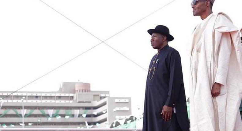 Goodluck Jonathan and Muhammadu Buhari