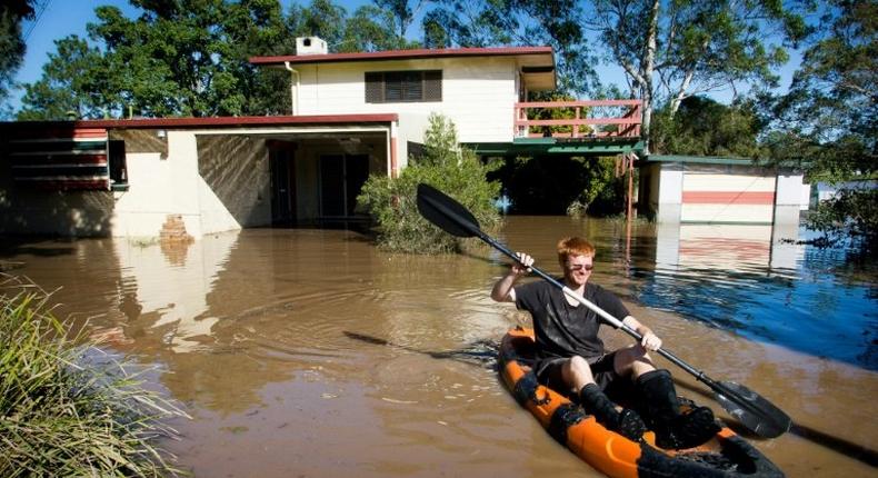 Torrential rain left much of North Maclean in southeastern Queensland under water