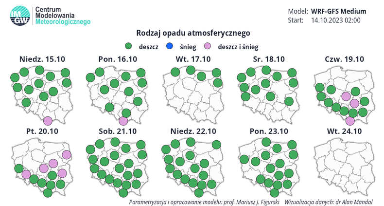 Na nizinach niebawem pojawią się opady śniegu