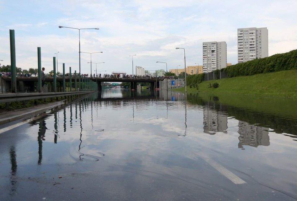 Gwałtowne ulewy nad Warszawą