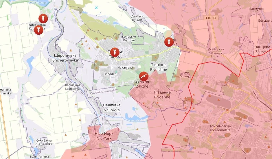 Mapa, istok Ukrajine 7 avgust 2024