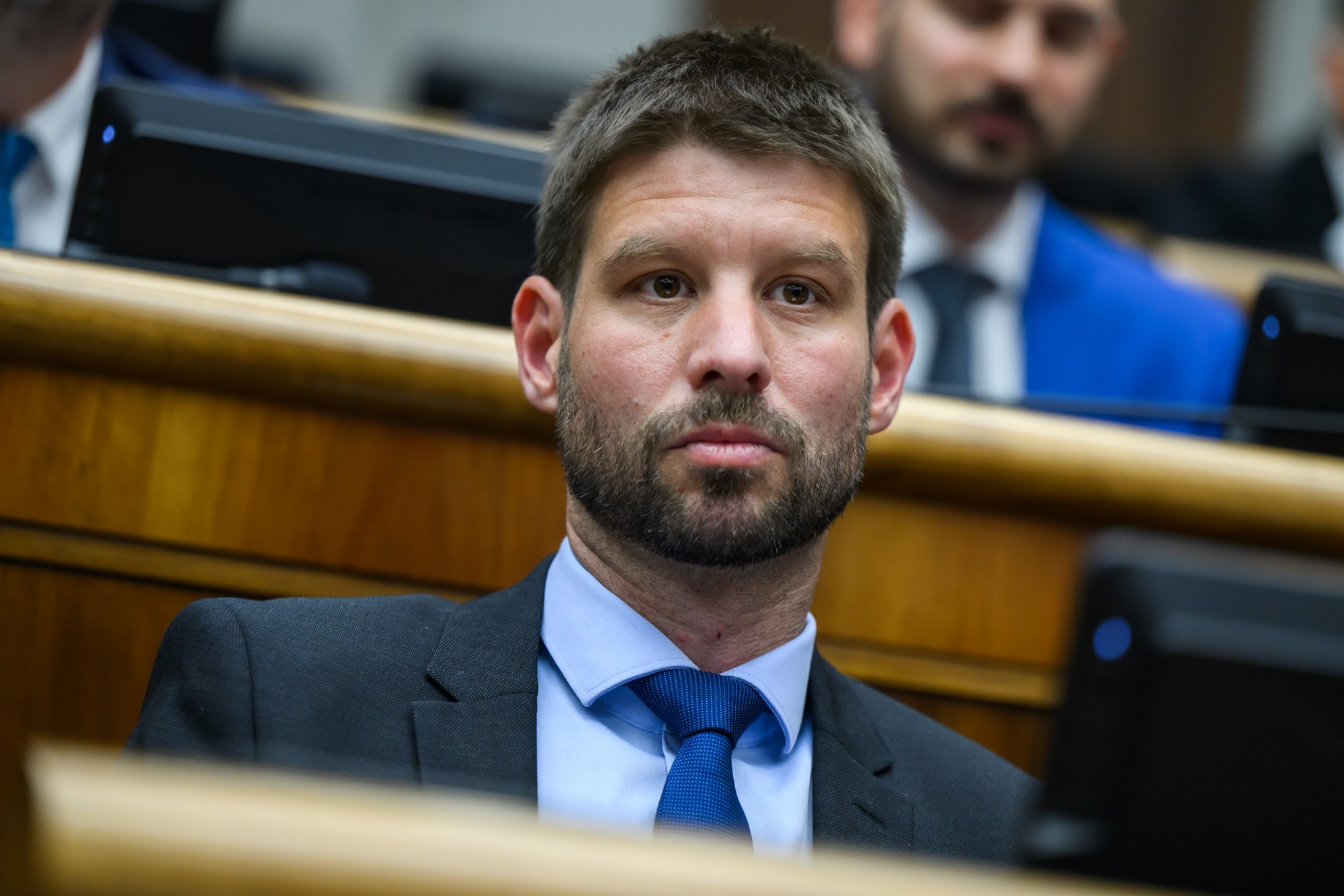 Opozičný poslanec Michal Šimečka (Progresívne Slovensko).