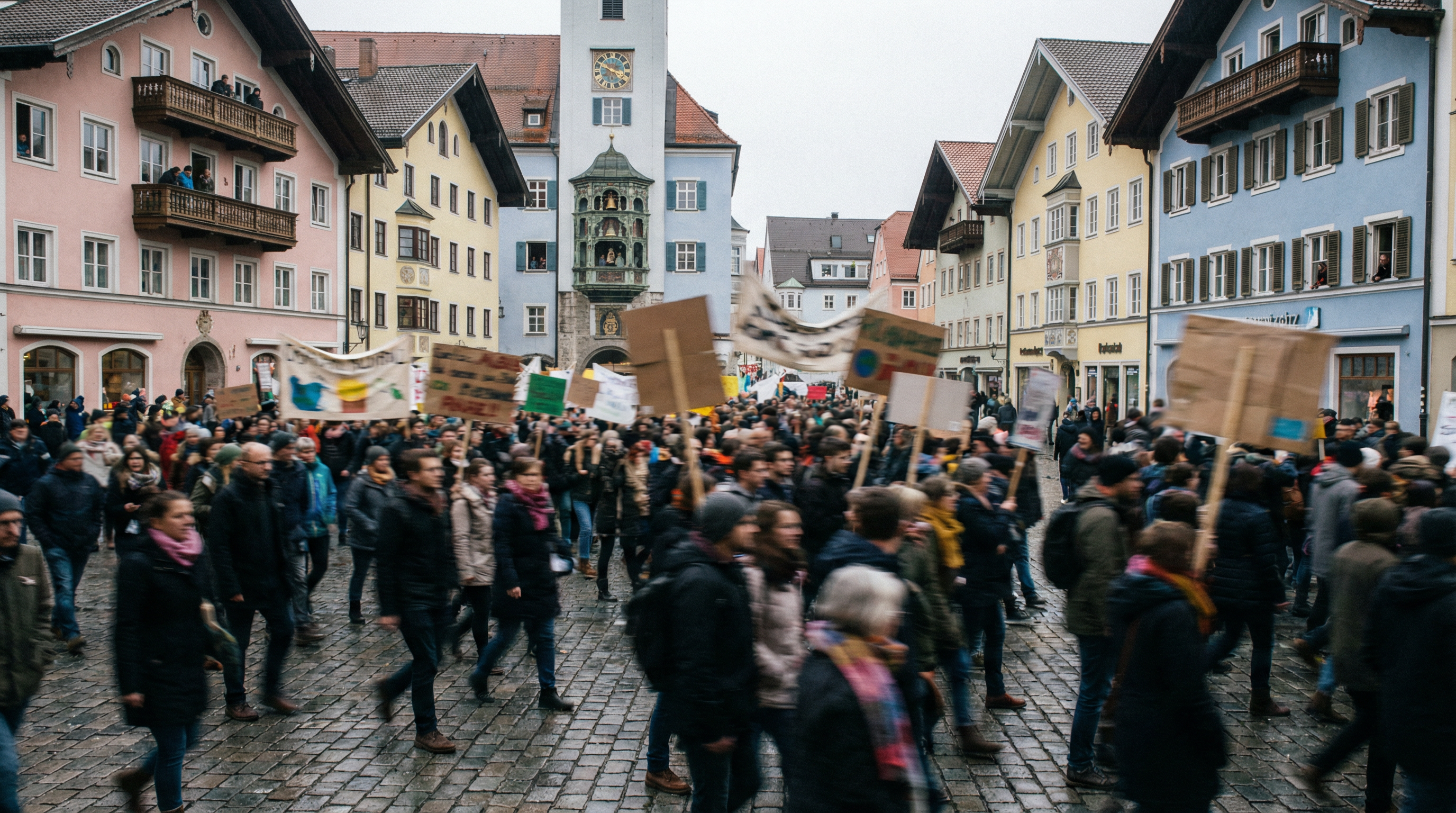 4.000 demonstrieren in Weilheim gegen AfD-Veranstaltungszentrum