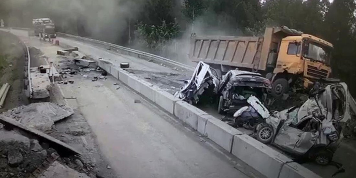 Wypadek w Rosji. Wideo pokazuje sekundy przed uderzeniem