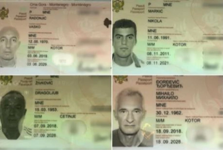 Uhapšeni pomorci: Radonjić Vasko, Živković Dragoljub, Markić Nikola, Đorđević Mihailo 