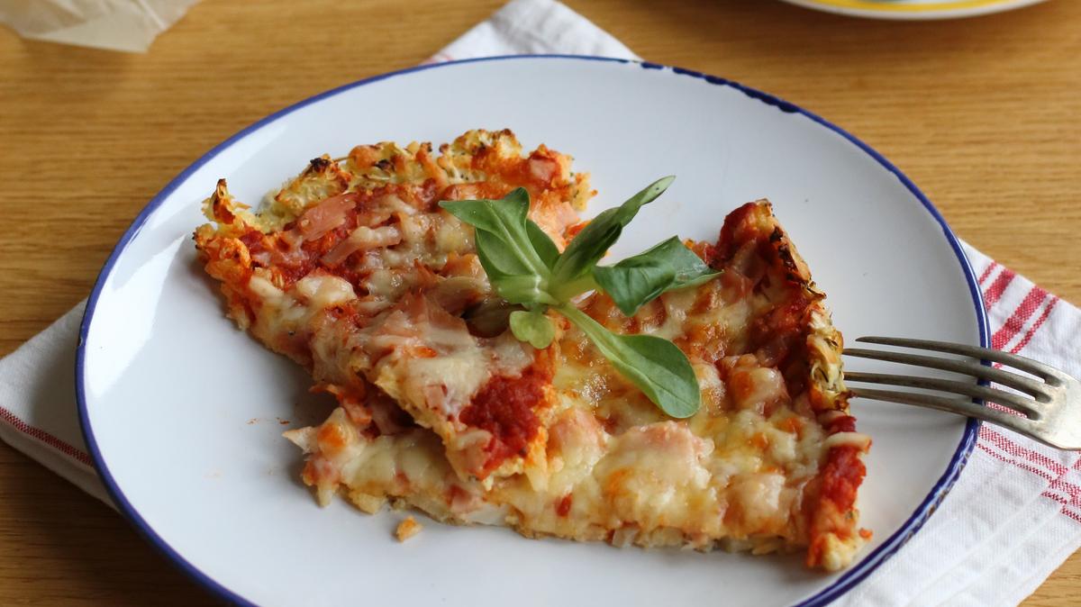 Sonkás karfiolpizza – recept