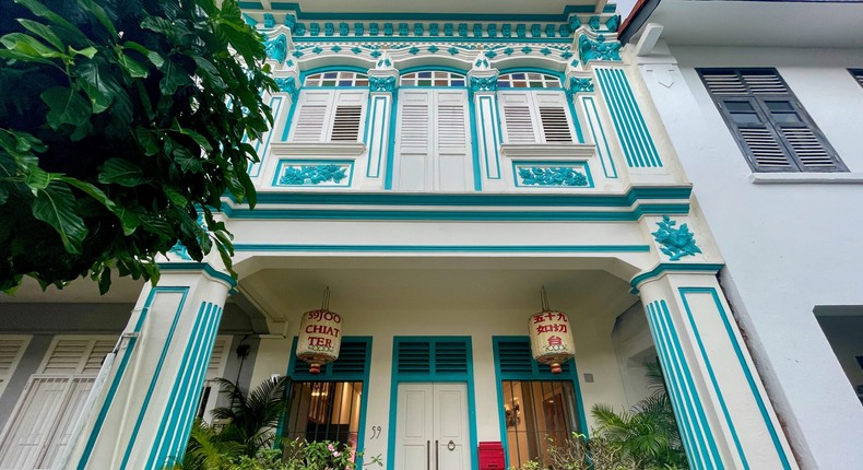 The shophouse's facade.Amanda Goh/Insider