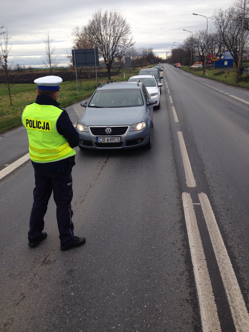 Protest na DK 8 w Kobierzycach