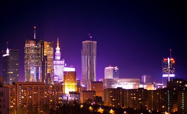 Warszawa nocą