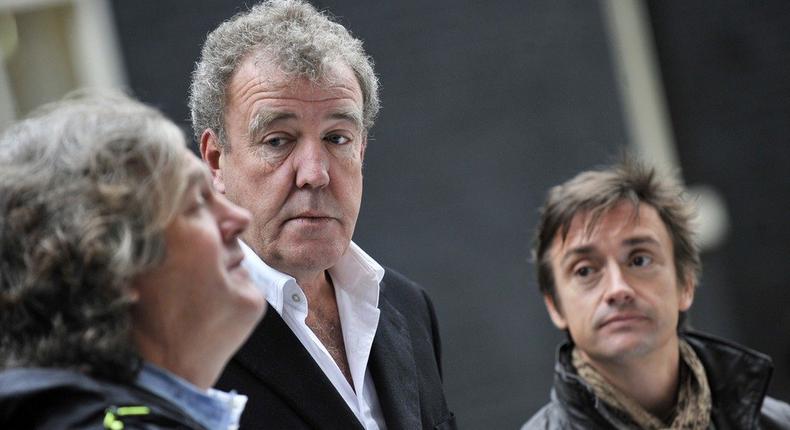 Clarkson with former co-hosts Richard Hammond and James May