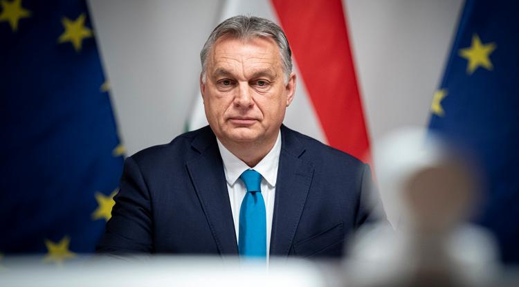 Orbán Viktor miniszterelnök az Európai Unió tagállamai vezetőinek videókonferenciáján a Karmelita kolostorban 2021. január 21-én