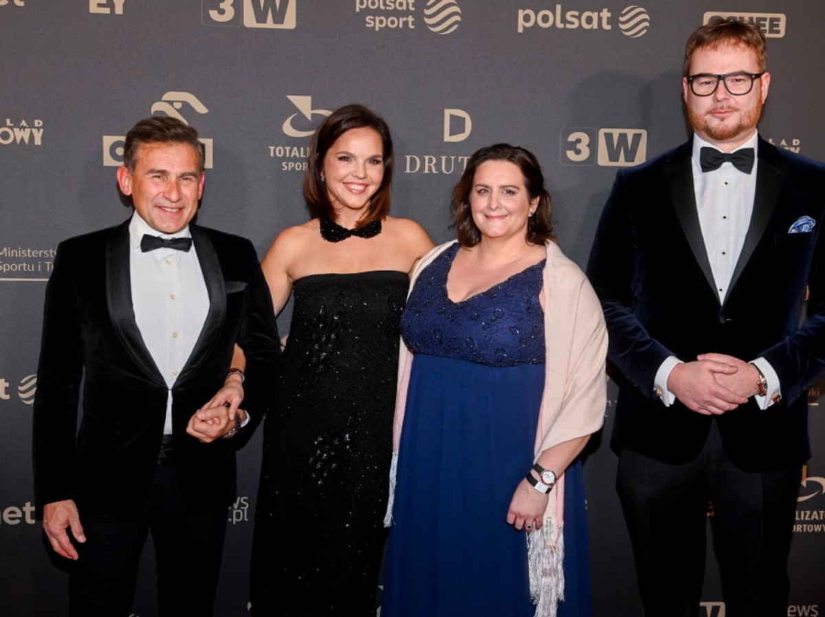 Robert i Justyna Korzeniowscy oraz Helena i Jan Lubomirscy-Lanckorońscy na Gali Mistrzów Sportu 2022