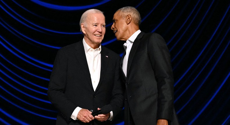 President Biden's disorientation during a June fundraising event startled former President Barack Obama, one former aide told The New York Times. MANDEL NGAN/Getty Images