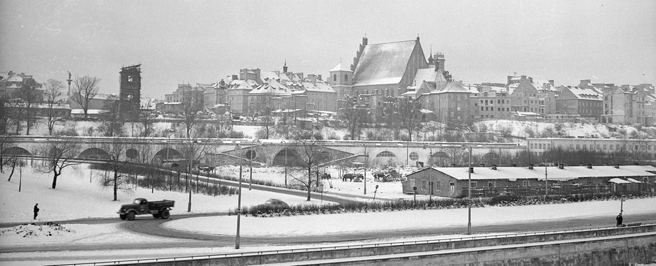 Warszawa zimą w 1959 r.