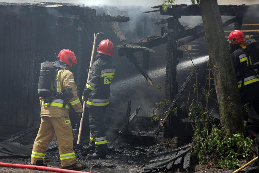 Pożar na Bałuckim Rynku w Łodzi. Tam byli bezdomni