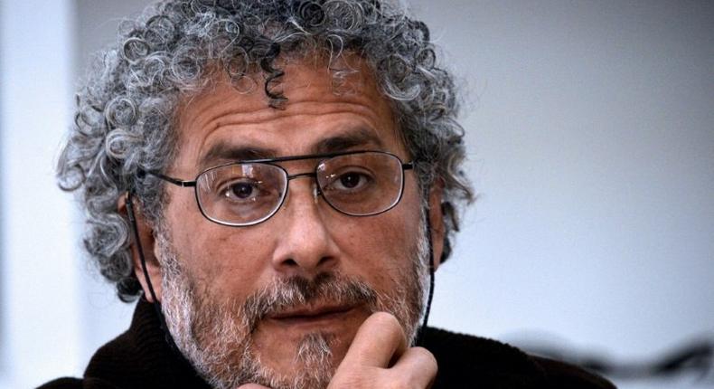 Mexican environmentalist Gustavo Castro, who witnessed the murder in Honduras of environmentalist Berta Caceres, speaks during a press conference in Mexico City, on January 16, 2017