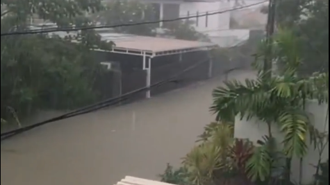 Povodne na ostrove Bali v Indonézii.