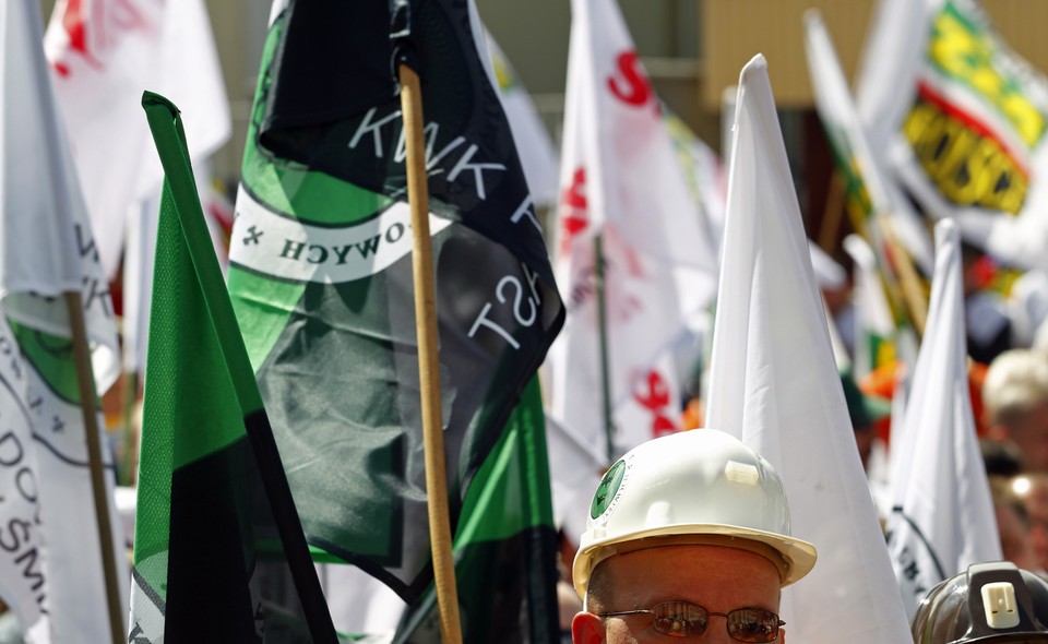 KATOWICE MANIFESTACJA GÓRNICZNYCH ZWIĄZKÓW ZAWODOWYCH