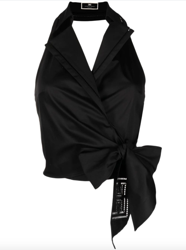 Neckholder-Top mit Schleife von Elisabetta Franchi für 406 Franken, farfetch.com