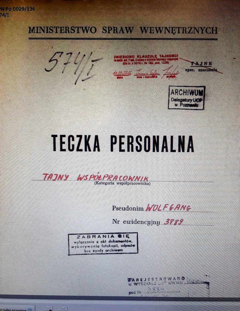 Kilka tygodni temu wyszło na jaw, że Andrzej Przyłębski był TW "Wolfgang"