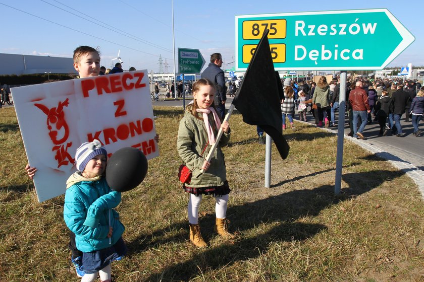 Protest w Mielcu