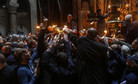 MIDEAST ISRAEL BELIEF ORTHODOX HOLY WEEK (Miracle of the Holy Fire in the Church of the Holy Sepulchre in Jerusalem the day before Orthodox Easter)