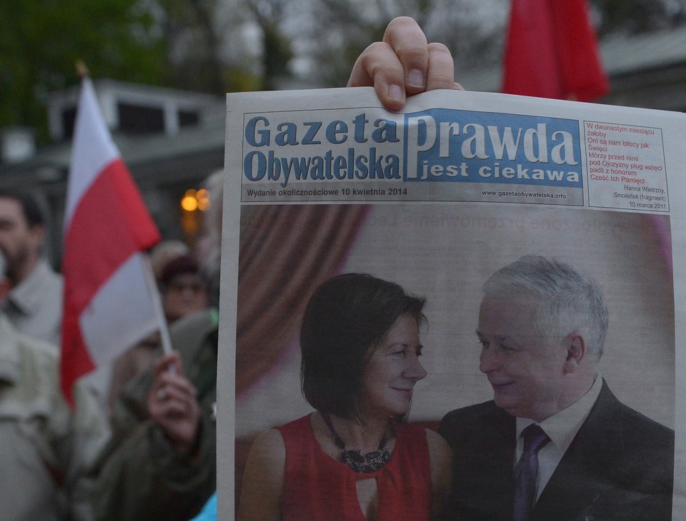 WARSZAWA AMBASADA ROSJI PROTEST ROCZNICA SMOLEŃSKA (demonstracja)