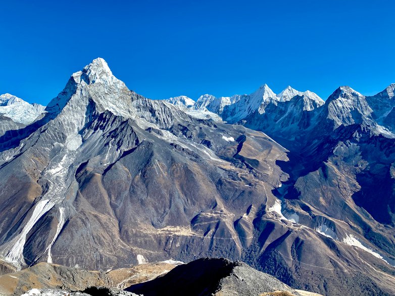 Szczyt Ama Dablam widziany z Tabuche lookout