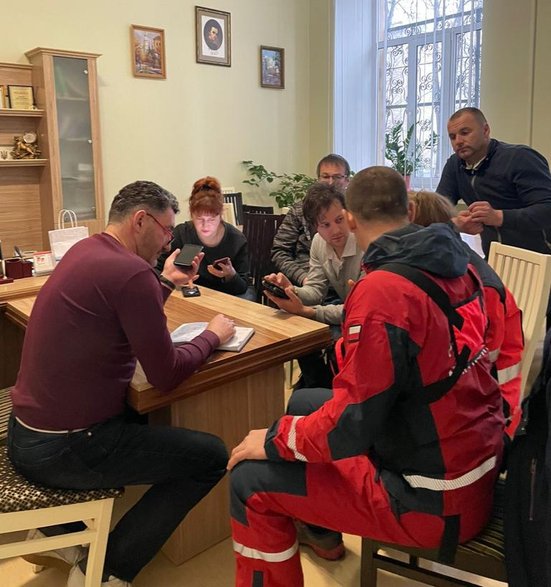 Jedna z ekip ratowników Humanosh Med. Evacuation w Ukrainie